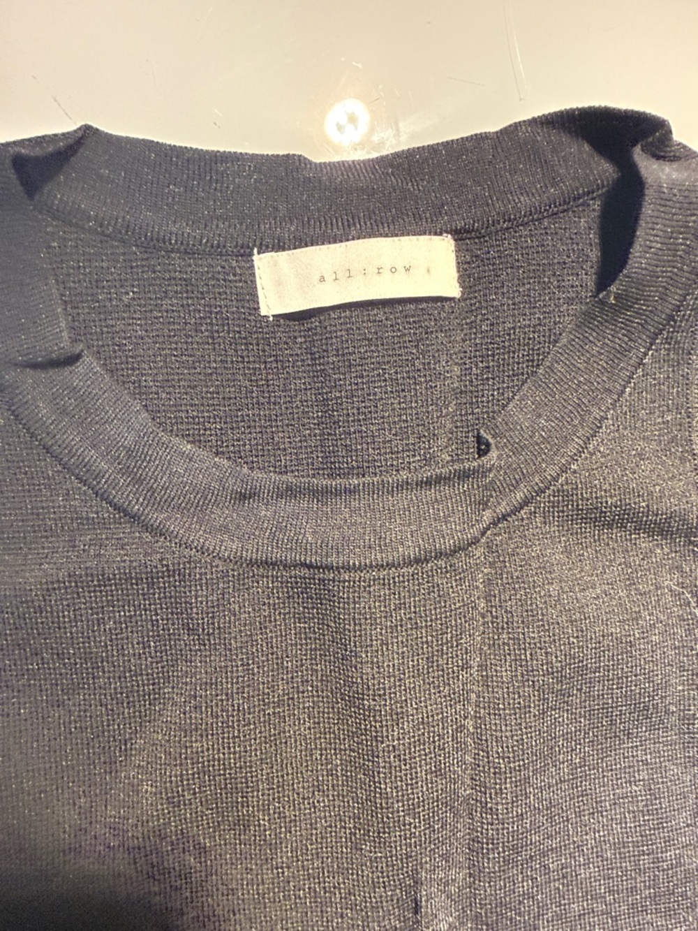 AllRow Women’s Black Crewneck Knit Top